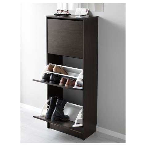 Let the simple and functional <strong>BISSA shoe cabinet</strong> come to your rescue – an easy way to stay organised in the hallway while saving important floor space. . Ikea bissa shoe cabinet